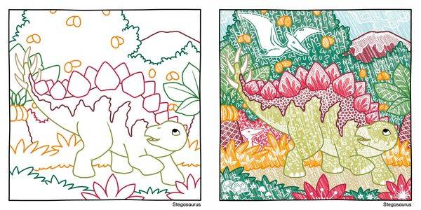 Zauberpapier Malbuch Dinosaurier