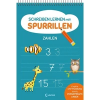 Schreiben lernen mit Spurrillen - Zahlen Schreiben lernen mit Spurrillen - Zahlen