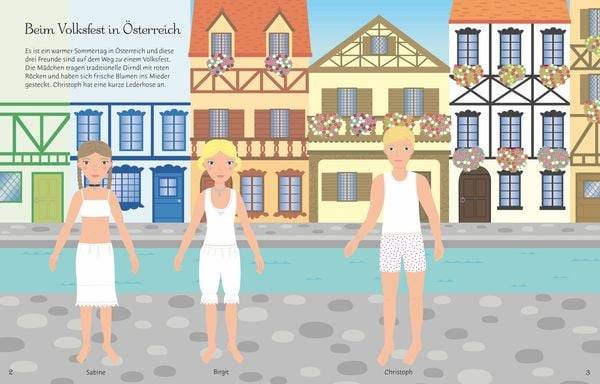 Mein großes Anziehpuppen-Stickerbuch: Reise um die Welt und Modische Reise durch die Zeit