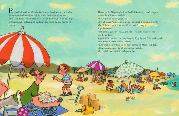 Am Leuchtturm gibt es Erdbeereis