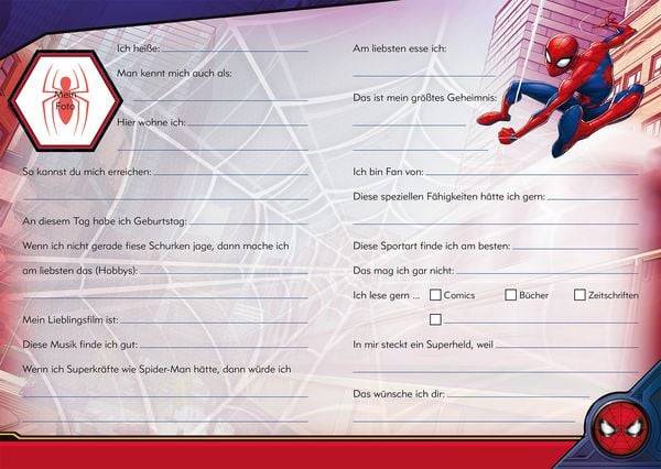 Marvel Spider-Man Freundebuch