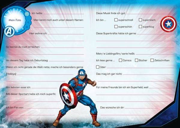 Marvel Avengers Freundebuch