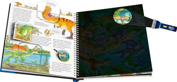 Wieso? Weshalb? Warum? Leuchte und entdecke: Dinosaurier (Taschenlampen-Buch mit Folien und Klappen)