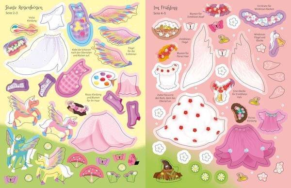 Meine glitzernden Anziehpuppen-Stickerbücher mini