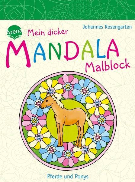 Mein dicker MANDALA Malblock - Pferde und Ponys