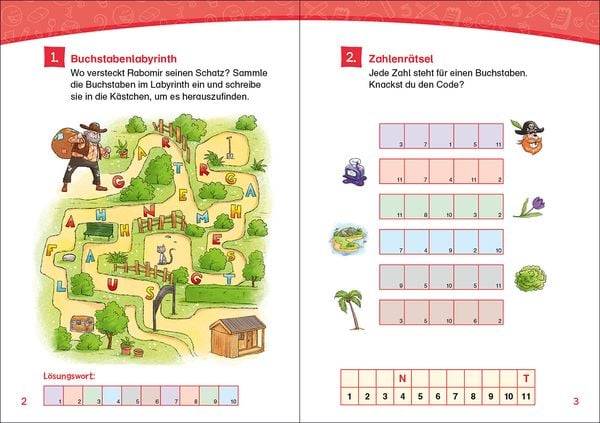 Leselöwen Rätsel-Rallye für Erstleser - 1. Klasse (Hellblau)