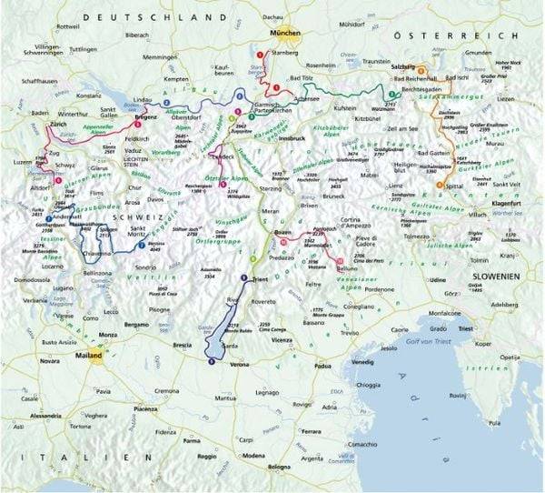 Cabrio-Routen durch die Alpen