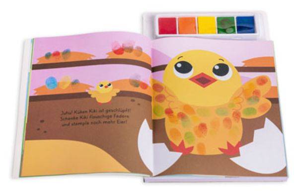 Stempelkunst für kleine Finger. Tierkinder