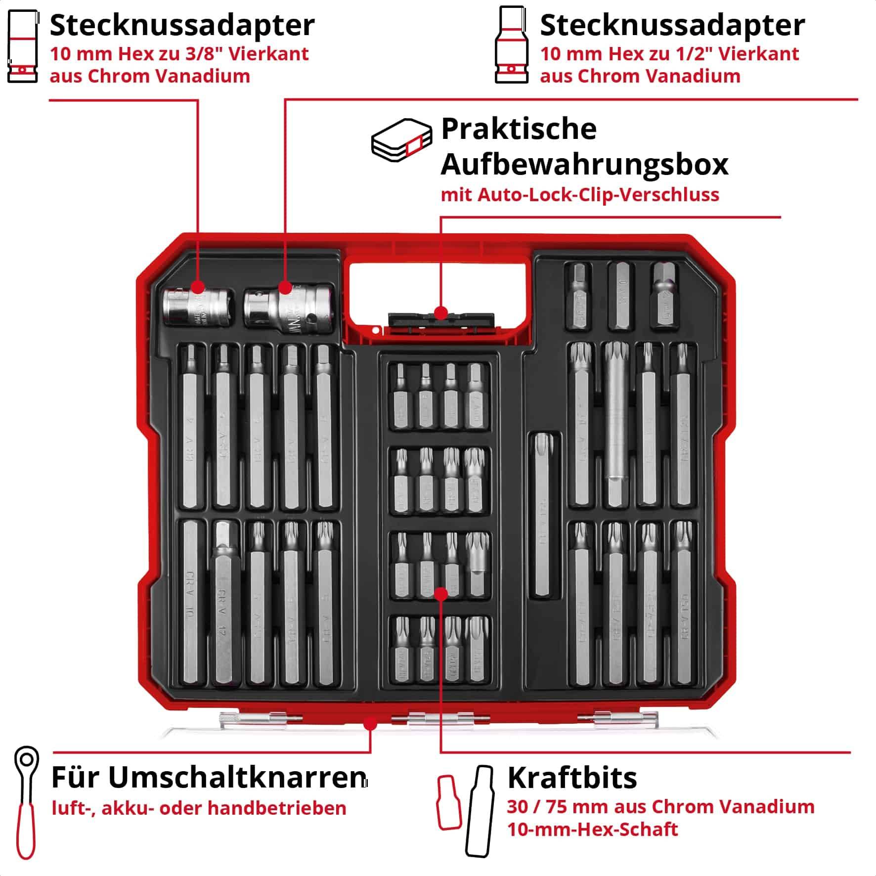 EINHELL Kraftbit-Set, 109032, XL-Case, 40-teilig