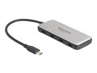 DELOCK - USB 10 Gbps Type-C Hub mit 4 x Buchse und PD 85 Watt