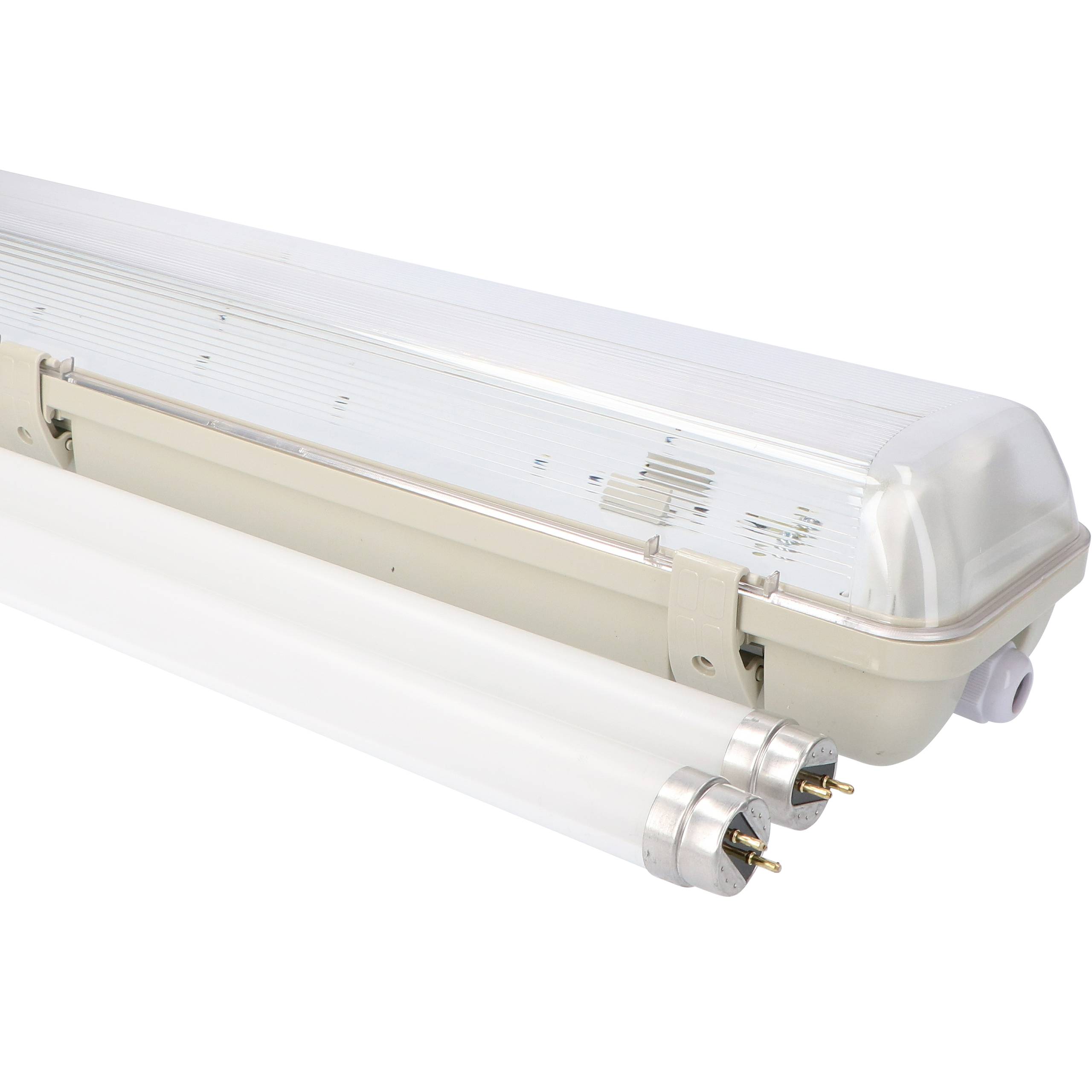 LED's light Feuchtraumleuchte mit HF-Bewegungsmelder und LED-Röhren 120 cm 2x 14W neutralweiß IP65