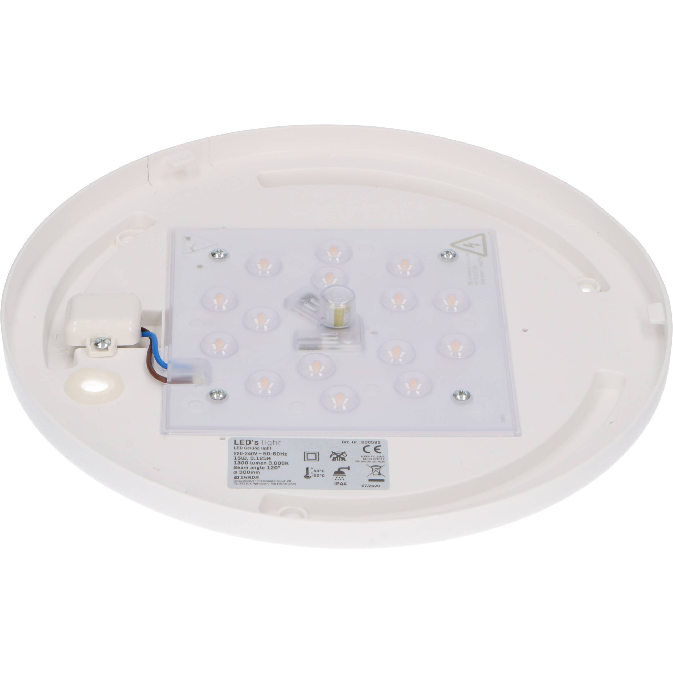 LED's light Deckenleuchte 30cm 15W warmweiß IP44 Schutzbereich 3 geeignet