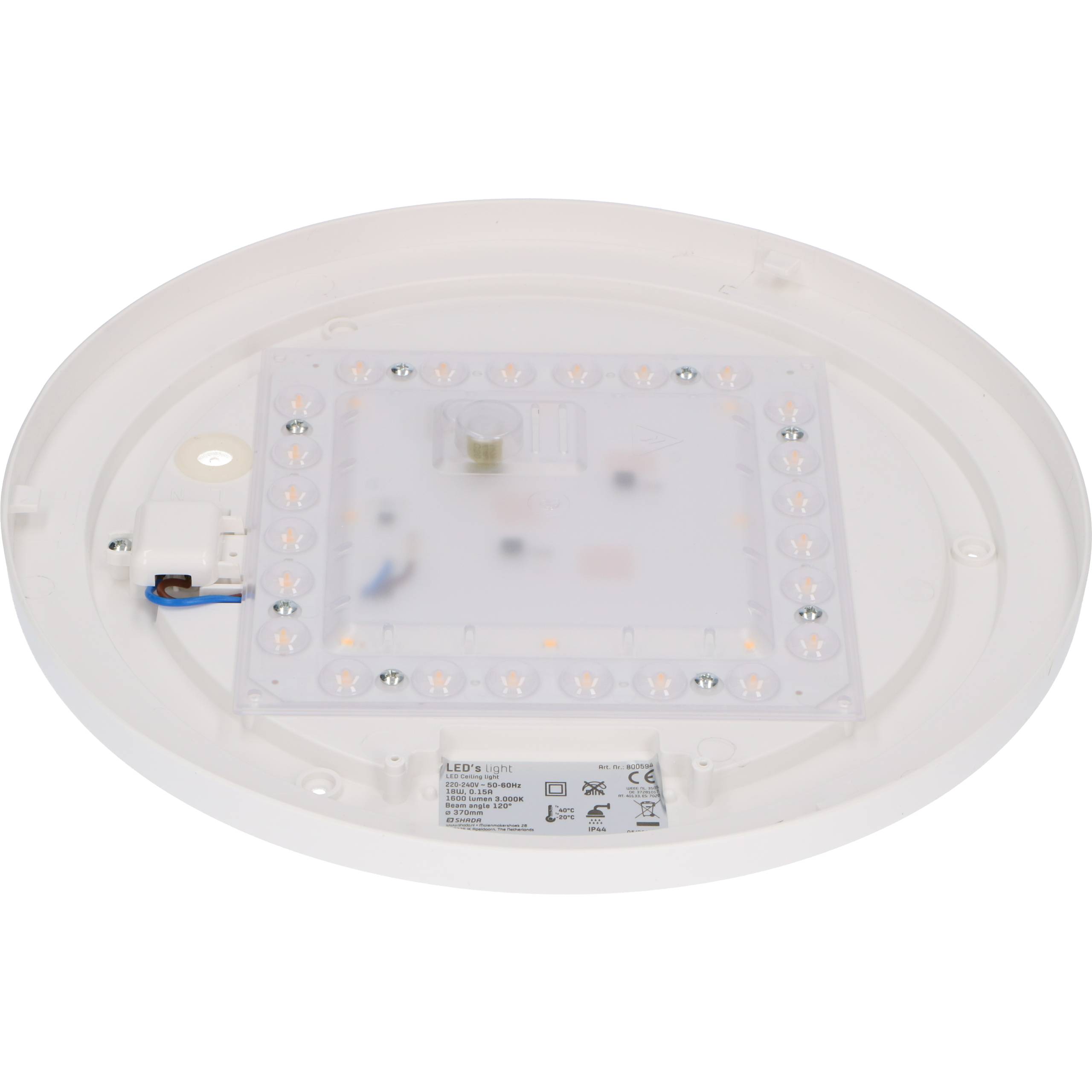 LED's light Deckenleuchte 37cm 18W warmweiß IP44 Schutzbereich 3 geeignet