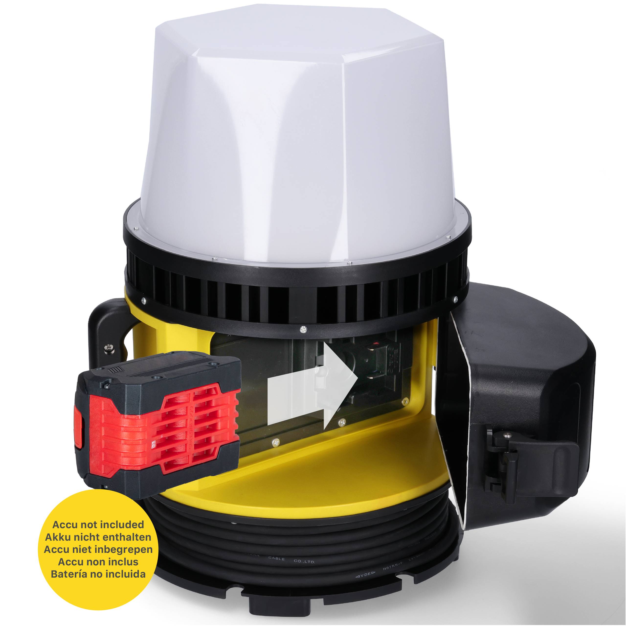 LED's work LED-Baustrahler 80W für 18V Werkzeugakkus o. Netzbetrieb IP55