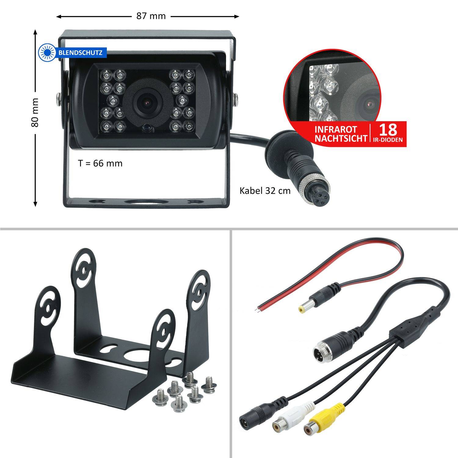 VSG24 Rückfahrkamera CAMPER | Wohnmobil schwarz RV-23123