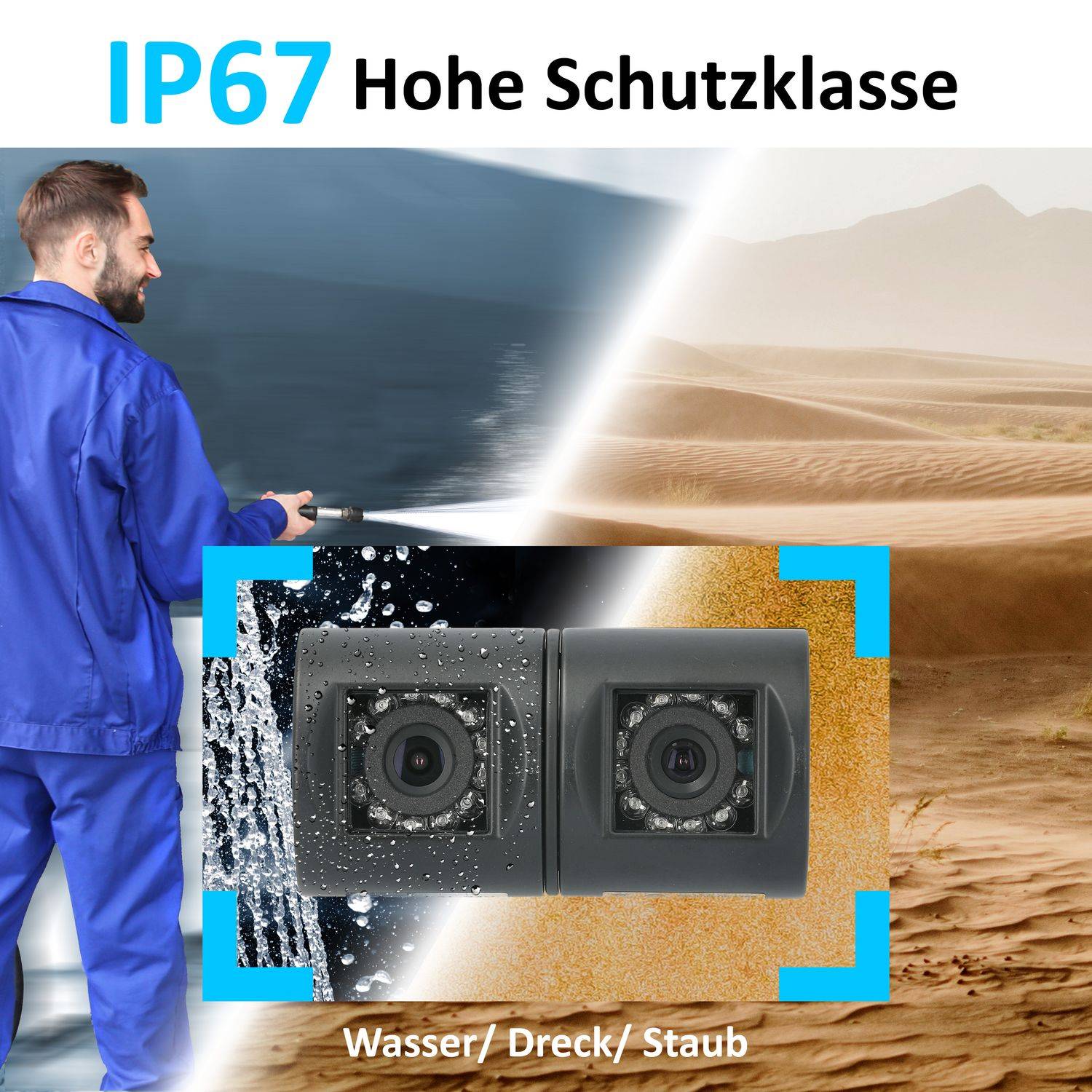 VSG24 Rückfahrkamera ADVANCED | Doppellinsen Kamera 90/120 RV-23161