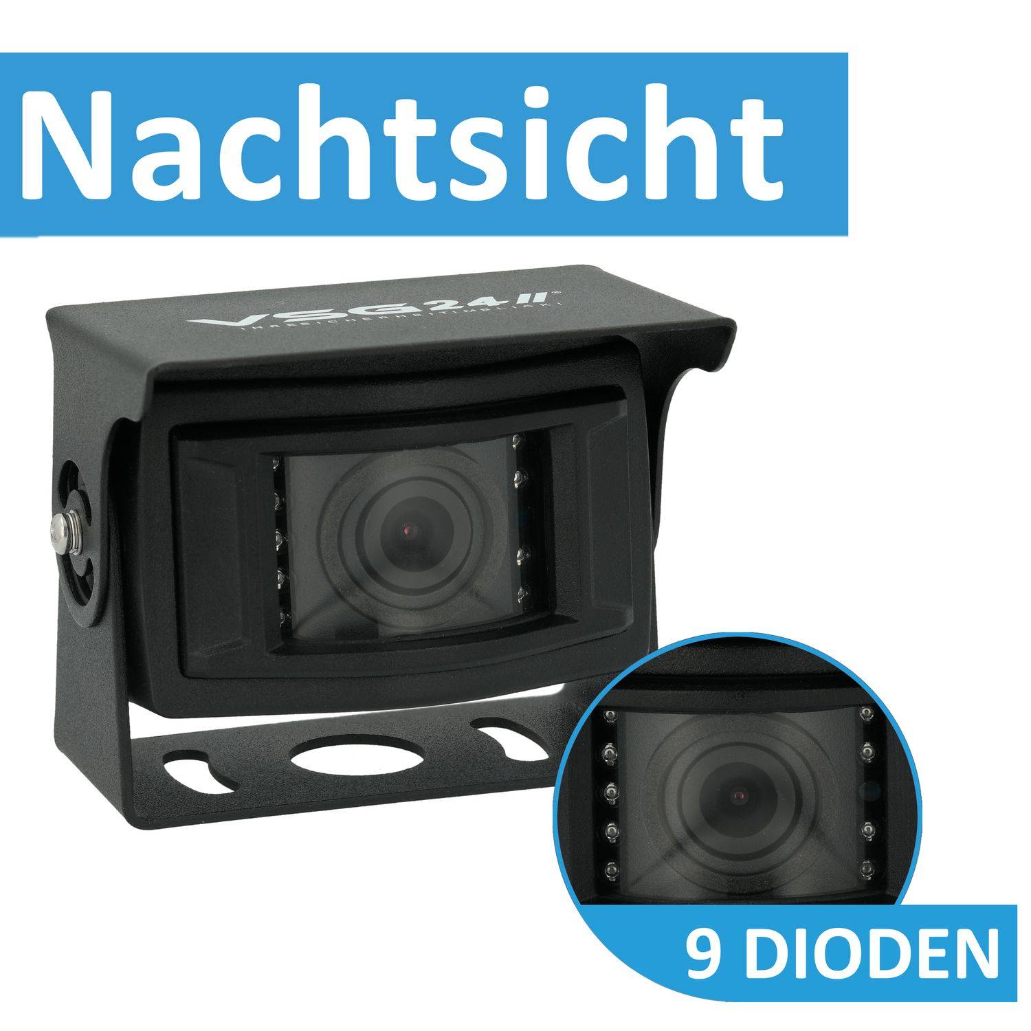 VSG24 Rückfahrkamera PROFI HD | Stoßfest & Erschütterungsresistent HD-1080P Auflösung IP69K RV-23563