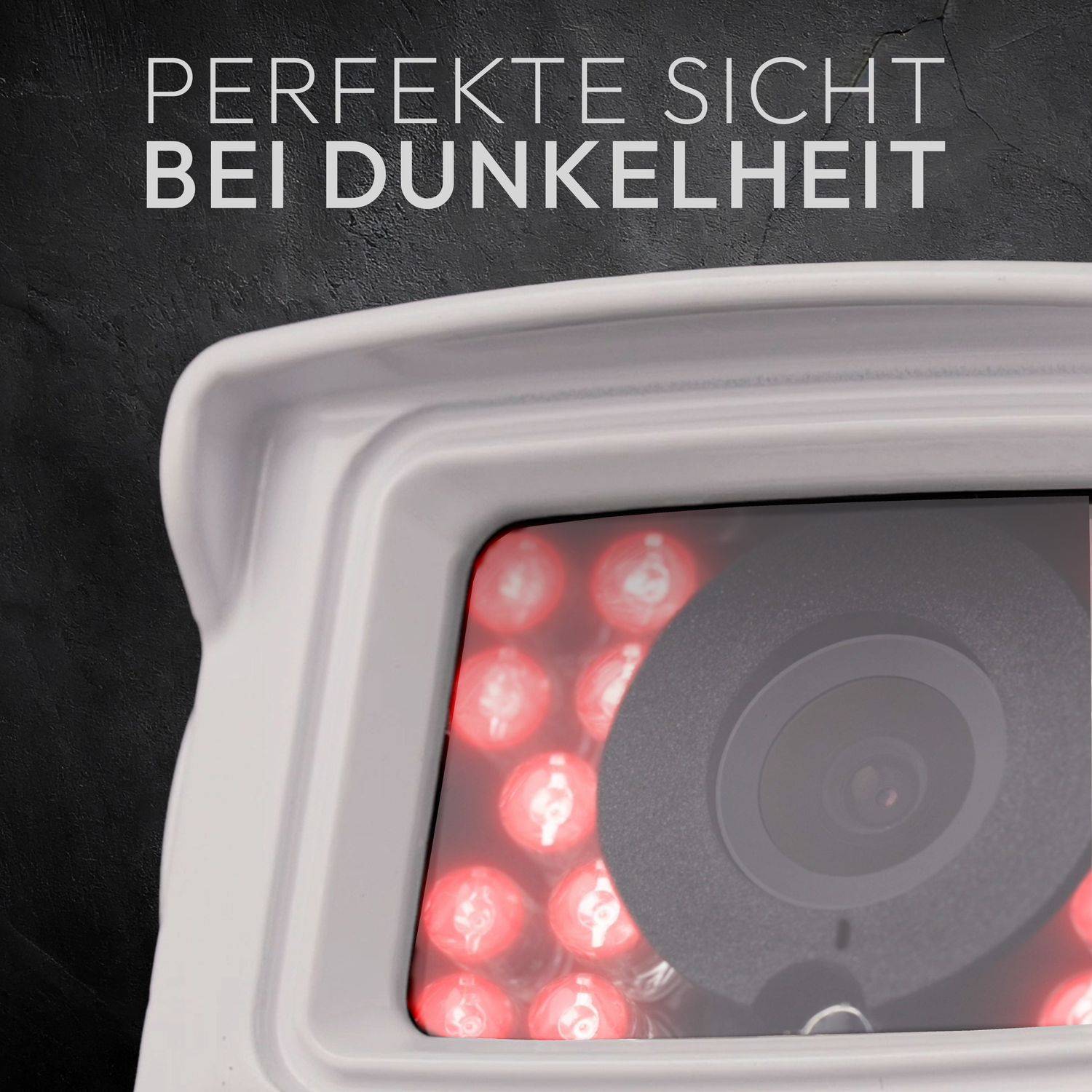 VSG24 7" Rückfahrkamera Set TRANSIT | mit 2 x Schwerlast-Kamera 120° weiß RVS-24505