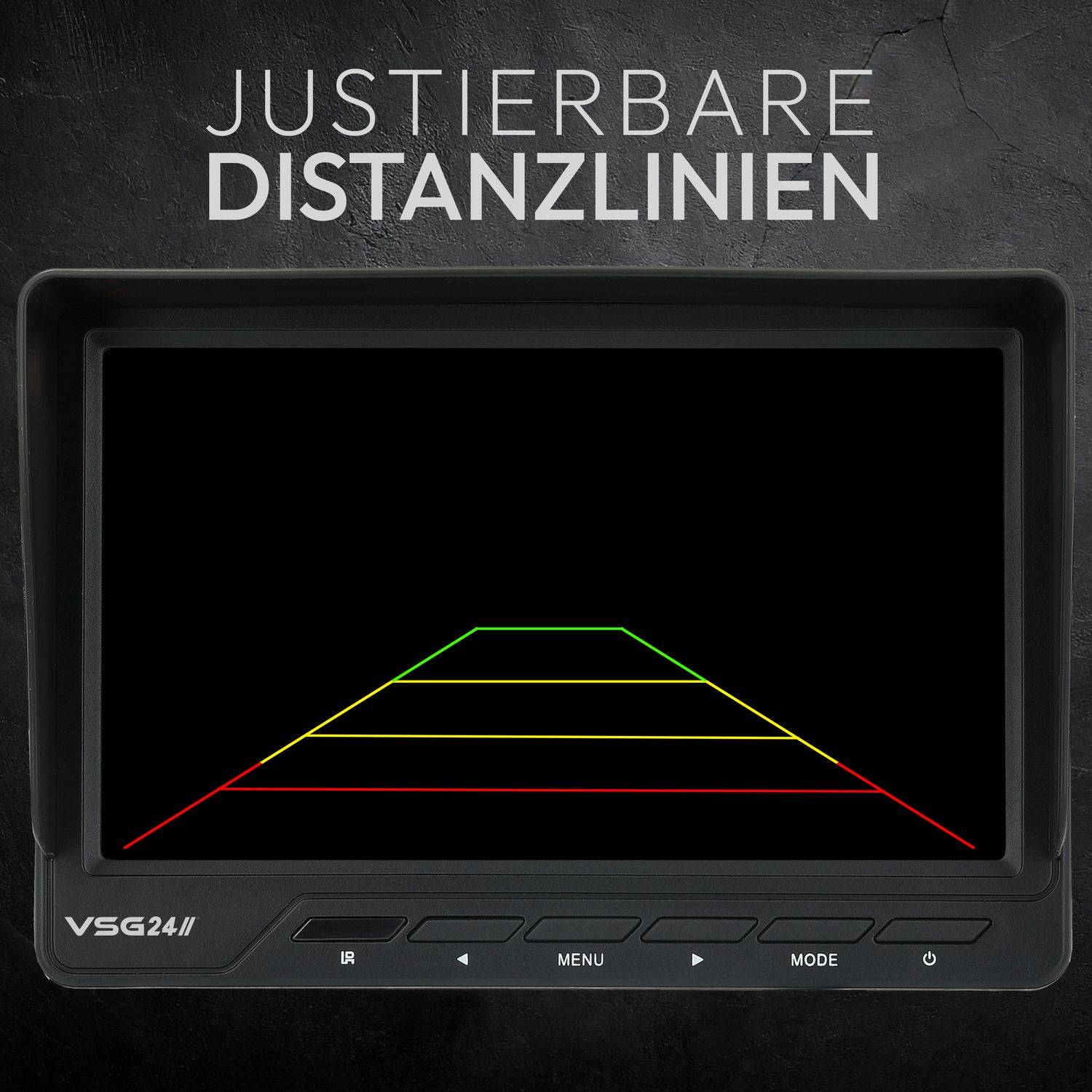 VSG24 7" Rückfahrkamera Set TRANSIT | mit 2 x Schwerlast-Kamera 120° weiß RVS-24505