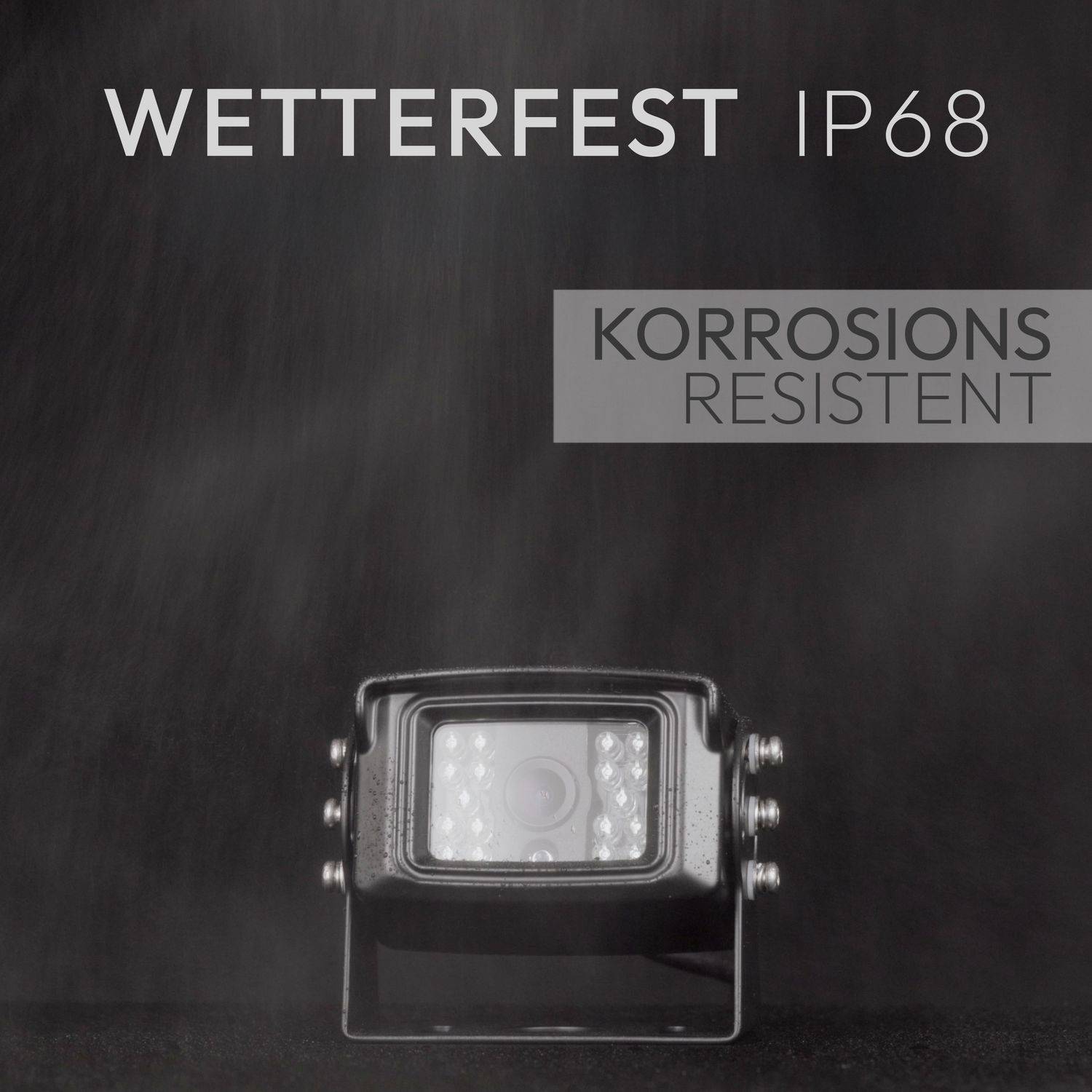 VSG24 7" Rückfahrkamera Set TRANSIT | mit 2 x Schwerlast-Kamera 120° schwarz RVS-24504