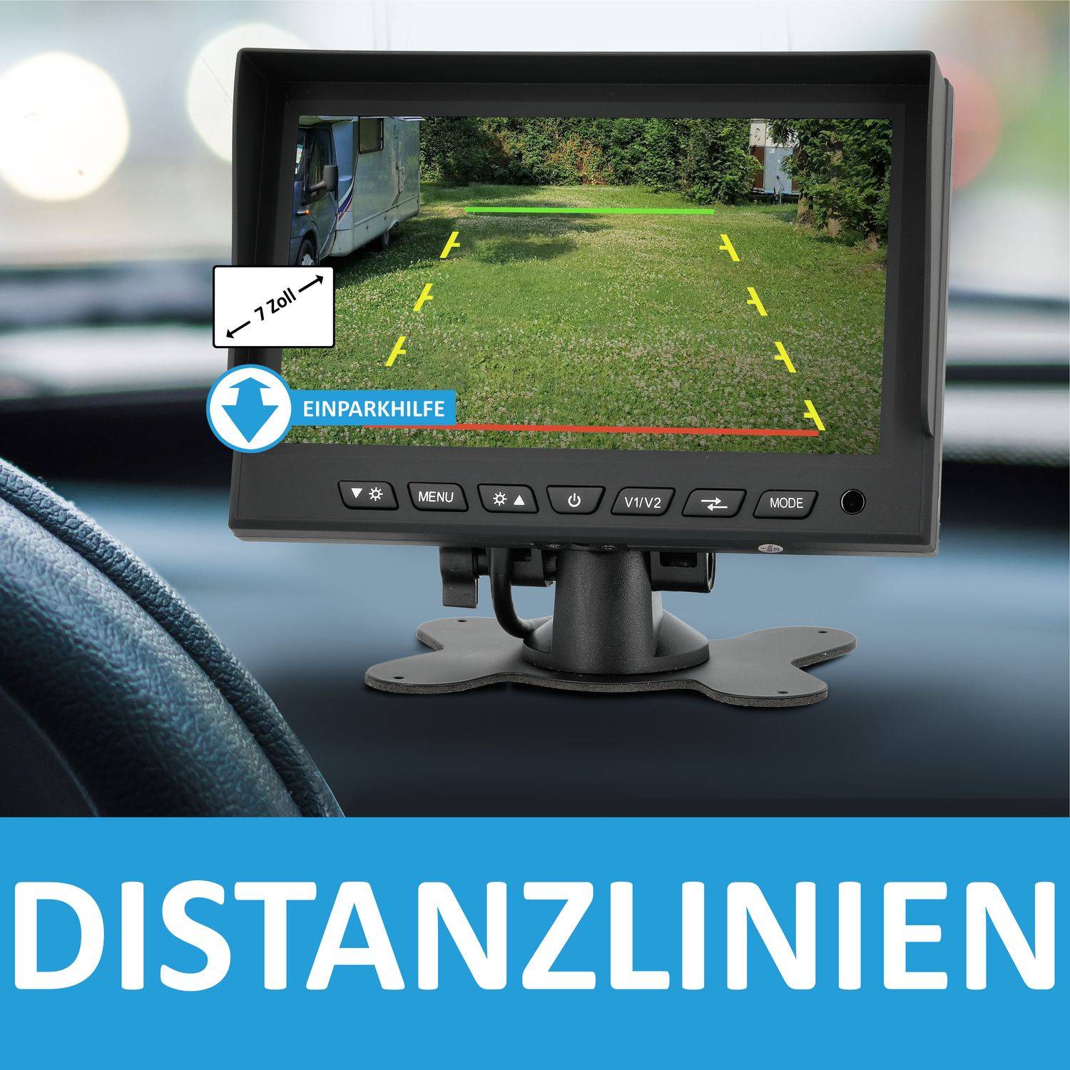 VSG24 7" Rückfahrkamera Set LOGISTIK | Kleintransporter-Set mit Kugelkopfkamera RVS-24136