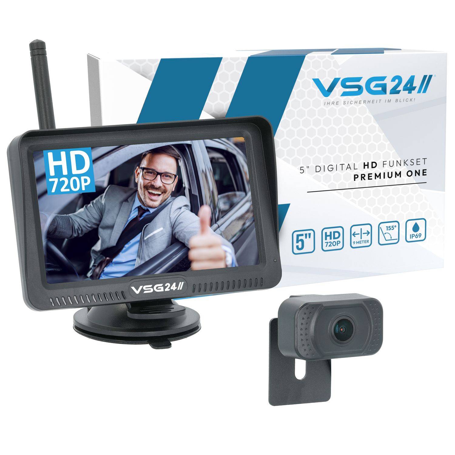 VSG24 5" FUNK-HD-Set PREMIUM ONE für PKW RVS-24147