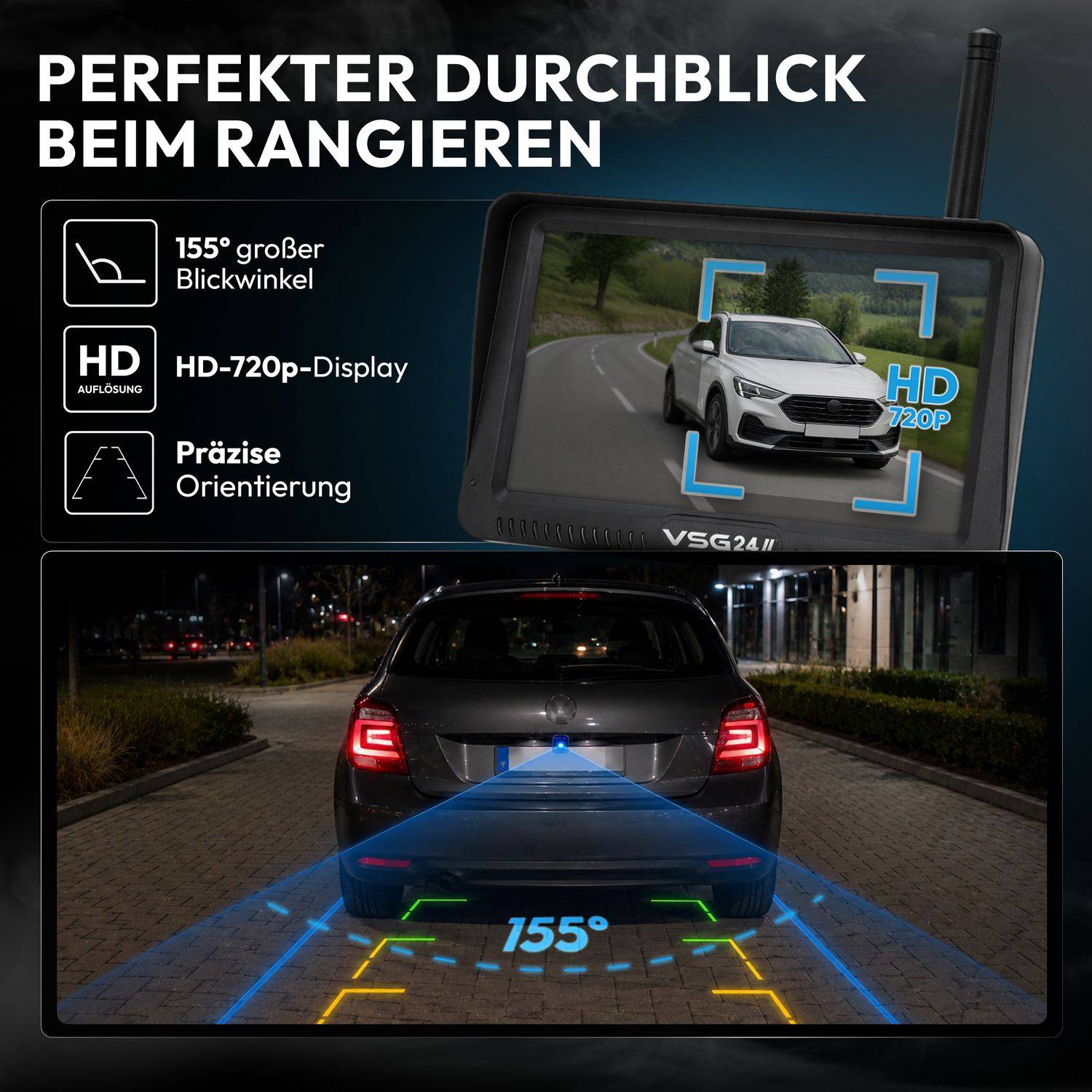 VSG24 5" FUNK-HD-Set PREMIUM ONE für PKW RVS-24147