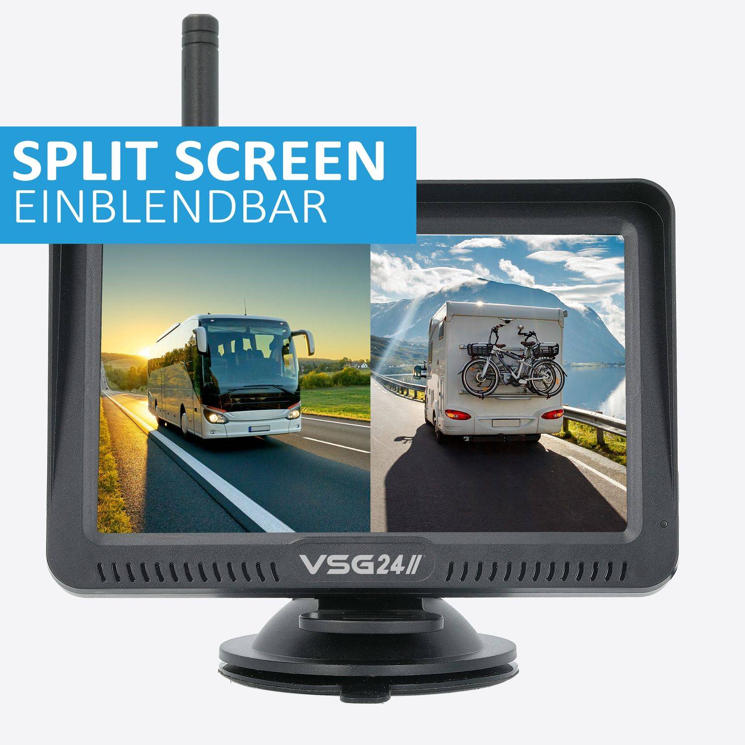 VSG24 5" FUNK-HD-Set PREMIUM ONE mit 2 Kameras für PKW Wohnmobil oder Transporter RVS-24148