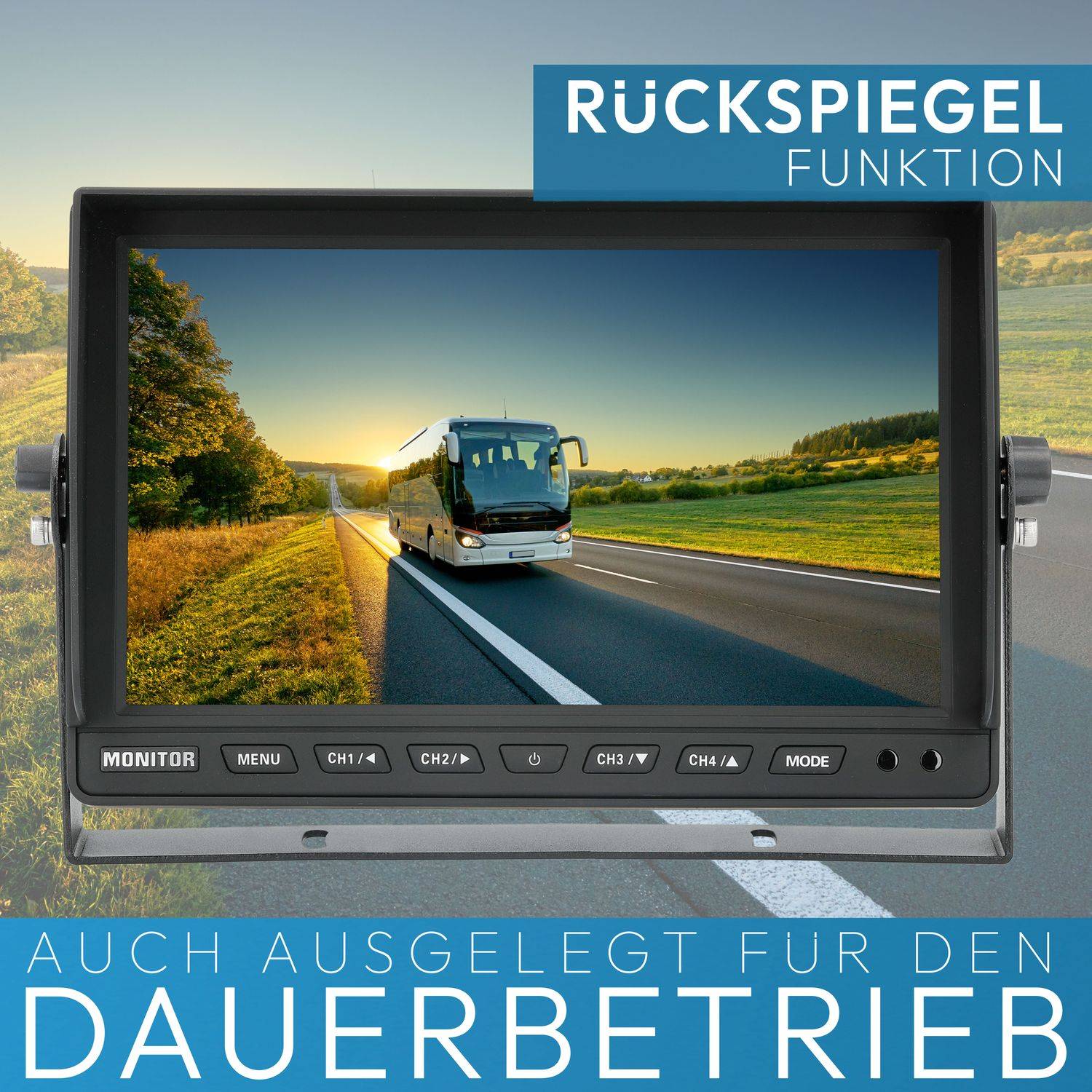 VSG24 10" Rückfahrkamera Set IP69K EXPERT XL | mit 2 x 1080P HD 155° Kamera IP69K RVS-24556