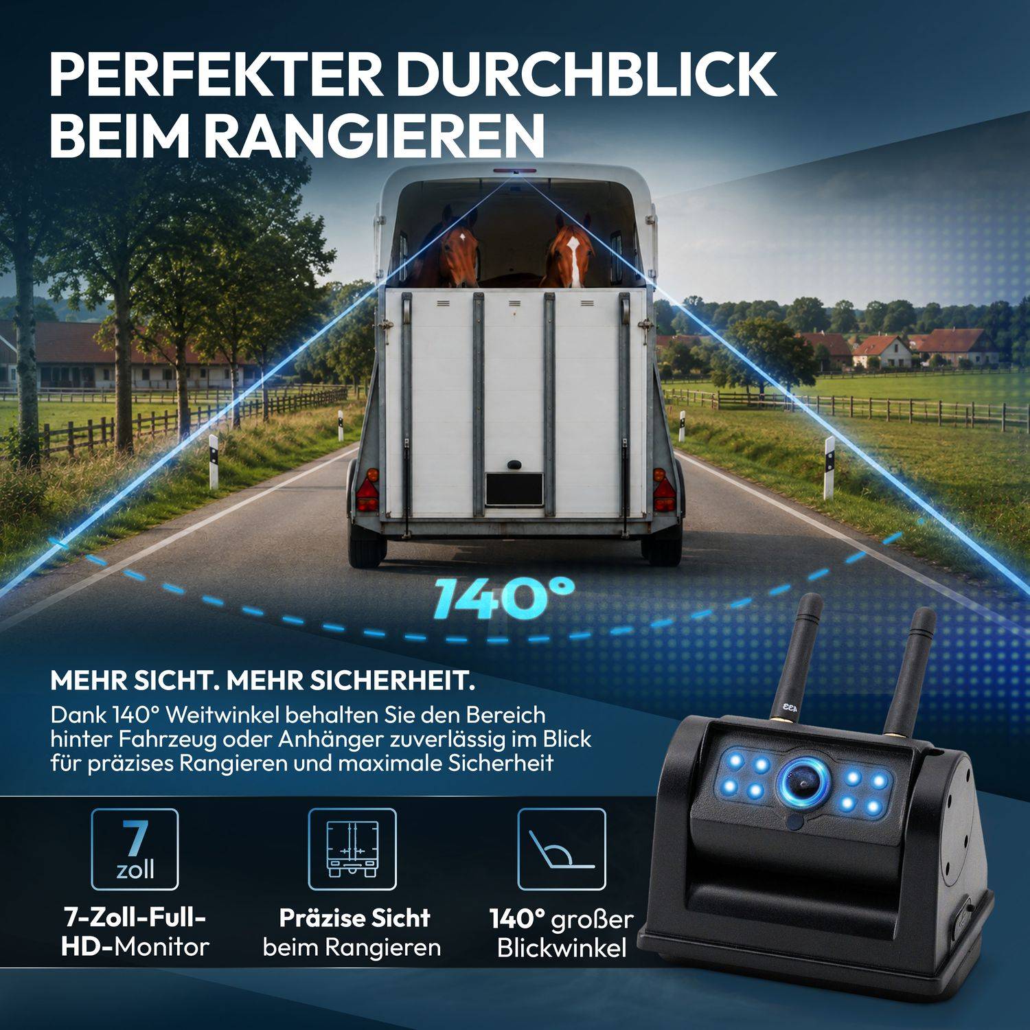 VSG24 7" FUNK-Set ELEMENT-HD mit 2 AKKU Magnet Kameras - RVS24572