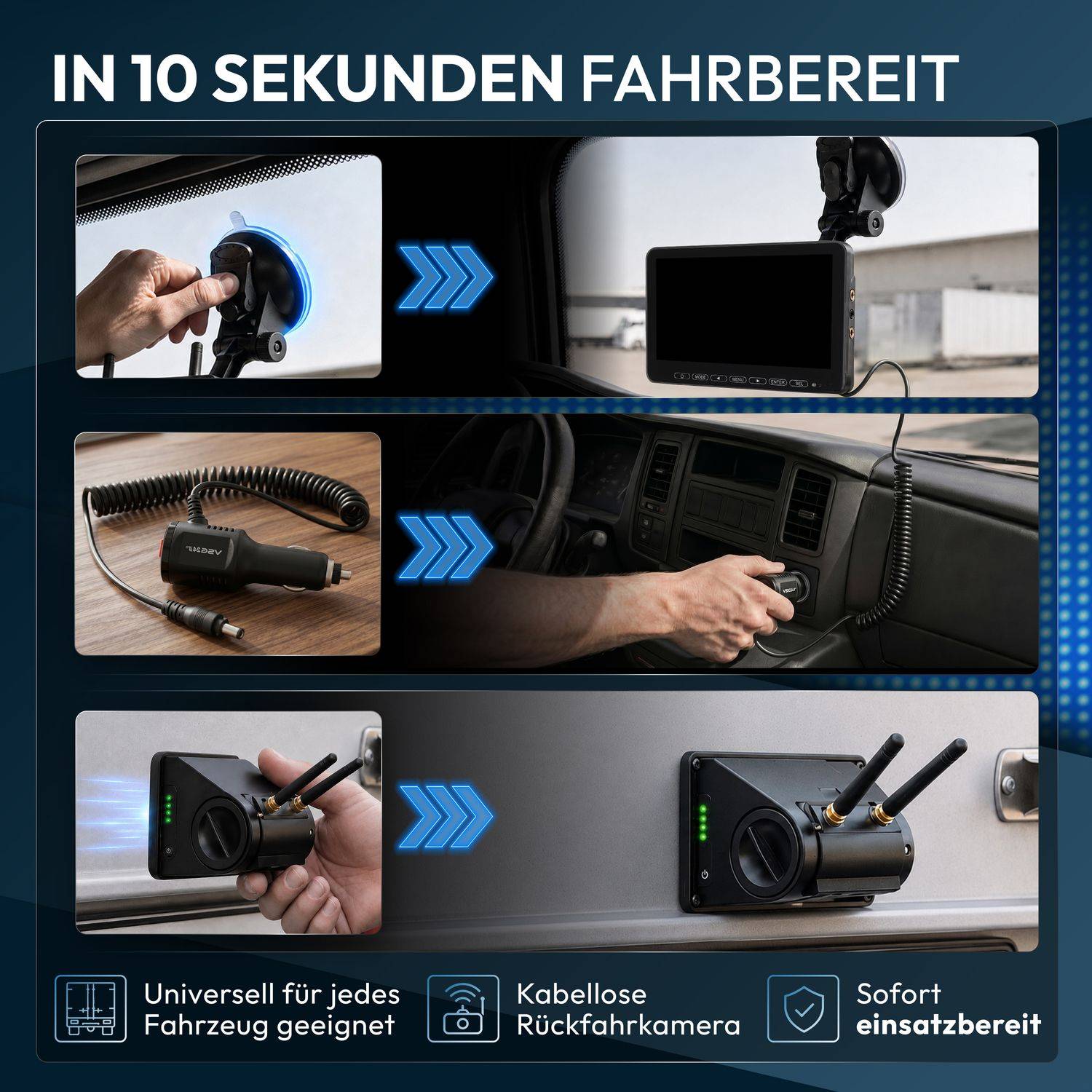 VSG24 10" FUNK-Set ELEMENT HD XL mit AKKU Magnet Kamera RVS-24575