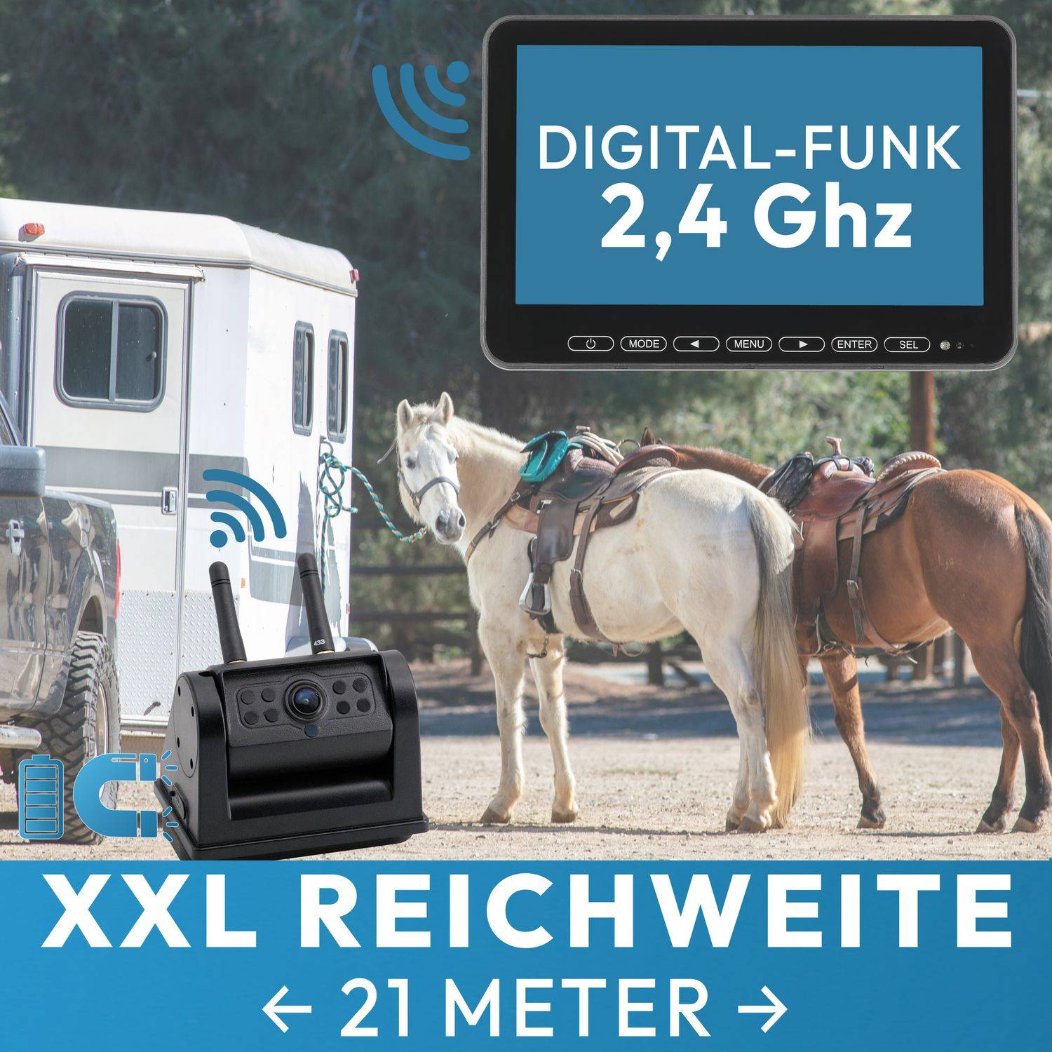 VSG24 10" FUNK-Set ELEMENT HD XL mit 4 x AKKU Magnet Kamera RVS-24577