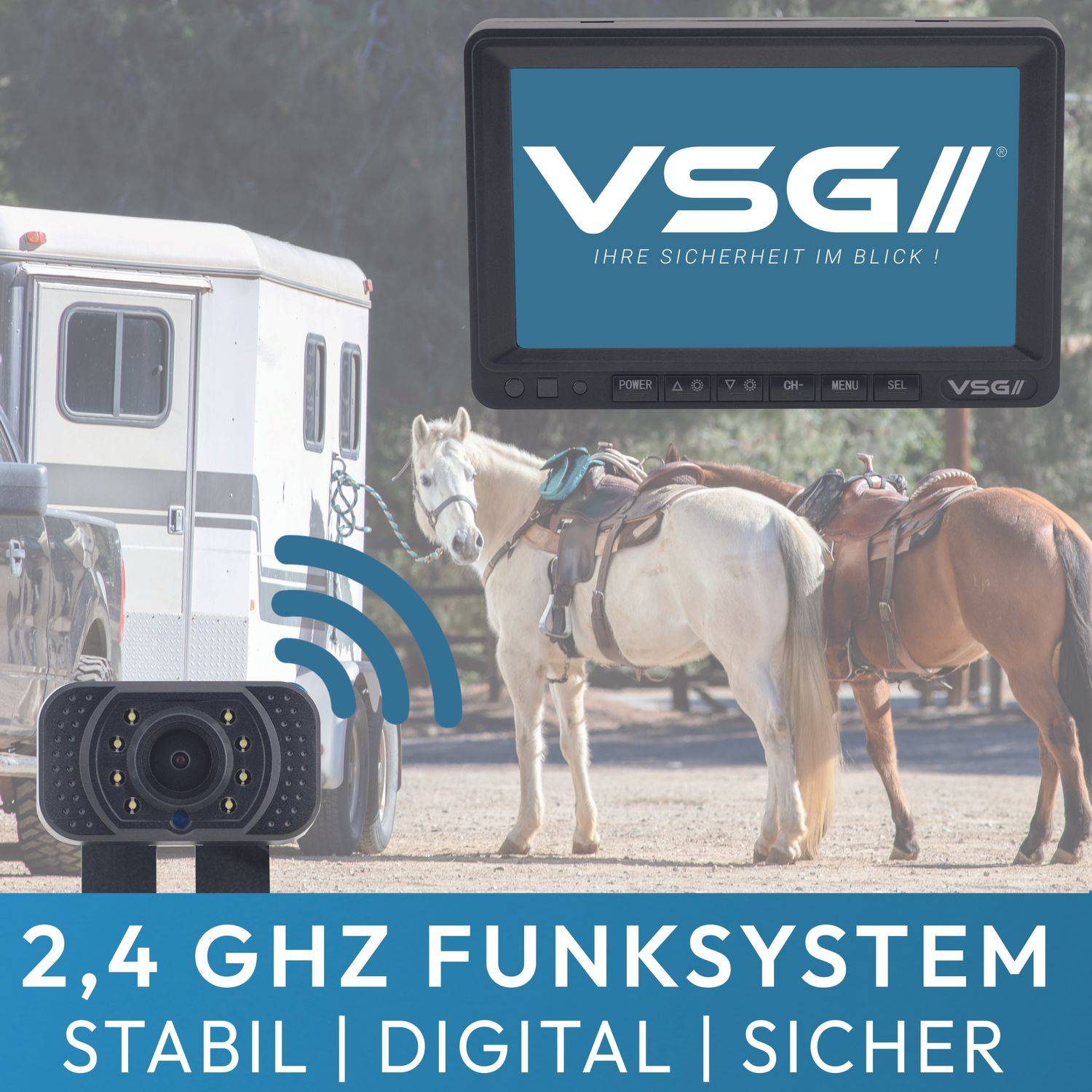 VSG24 7" FUNK-HD-Rückfahrkamera PREMIUM PRO HD 24581