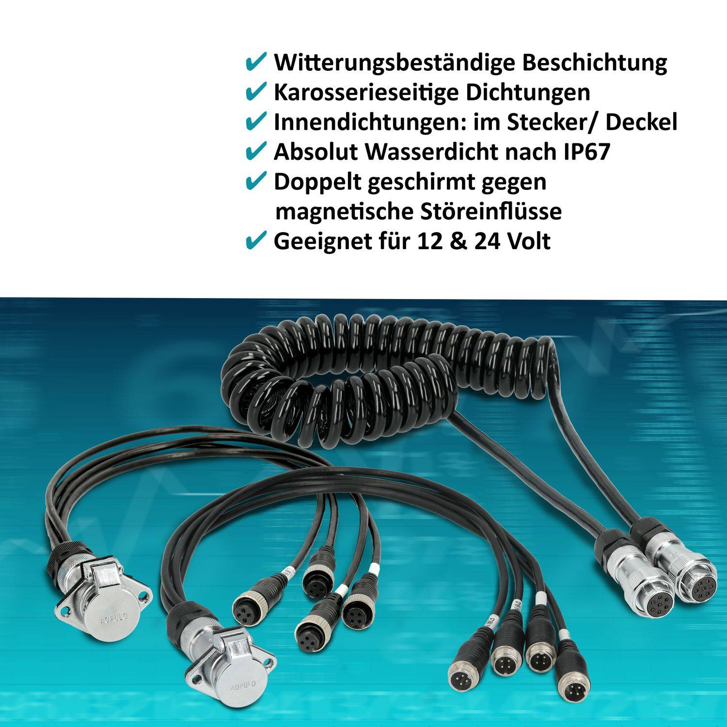 VSG24 Zugfahrzeug & Anhänger Set ELITE | 4 Kameras