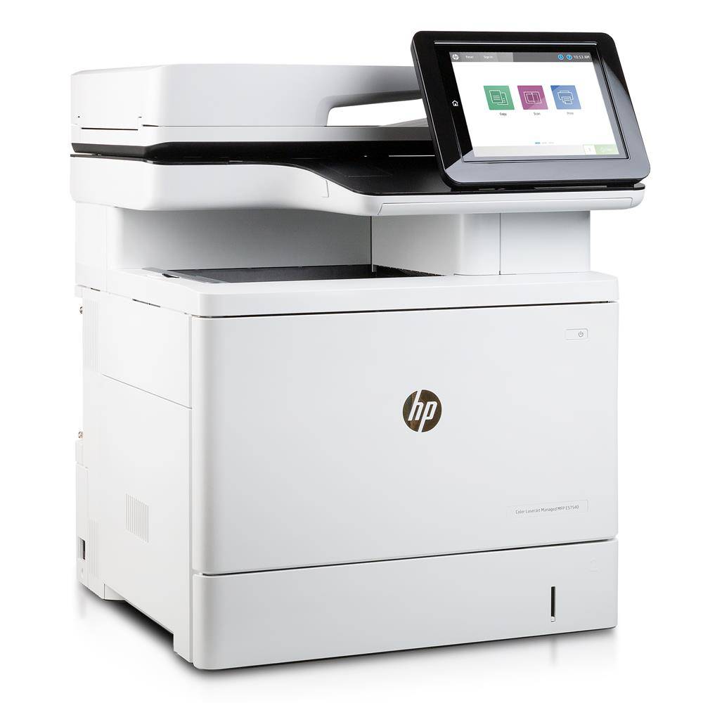 HP Color LaserJet (Refurbished) Managed MFP E57540dn AIO Drucker farbe (500GB HDD, 38S/min., GigaBit, Touch)