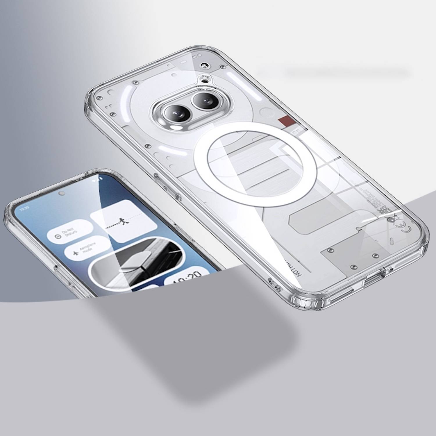 Für Nothing Phone 2a / Plus MagSafe Schock Clear TPU Hybrid PC Hülle
