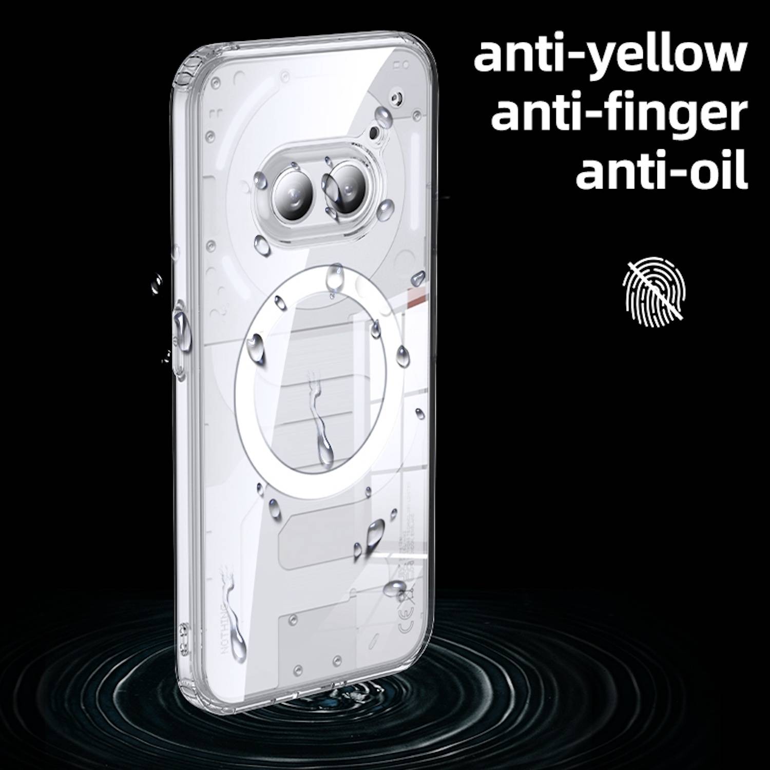 Für Nothing Phone 2a / Plus MagSafe Schock Clear TPU Hybrid PC Hülle
