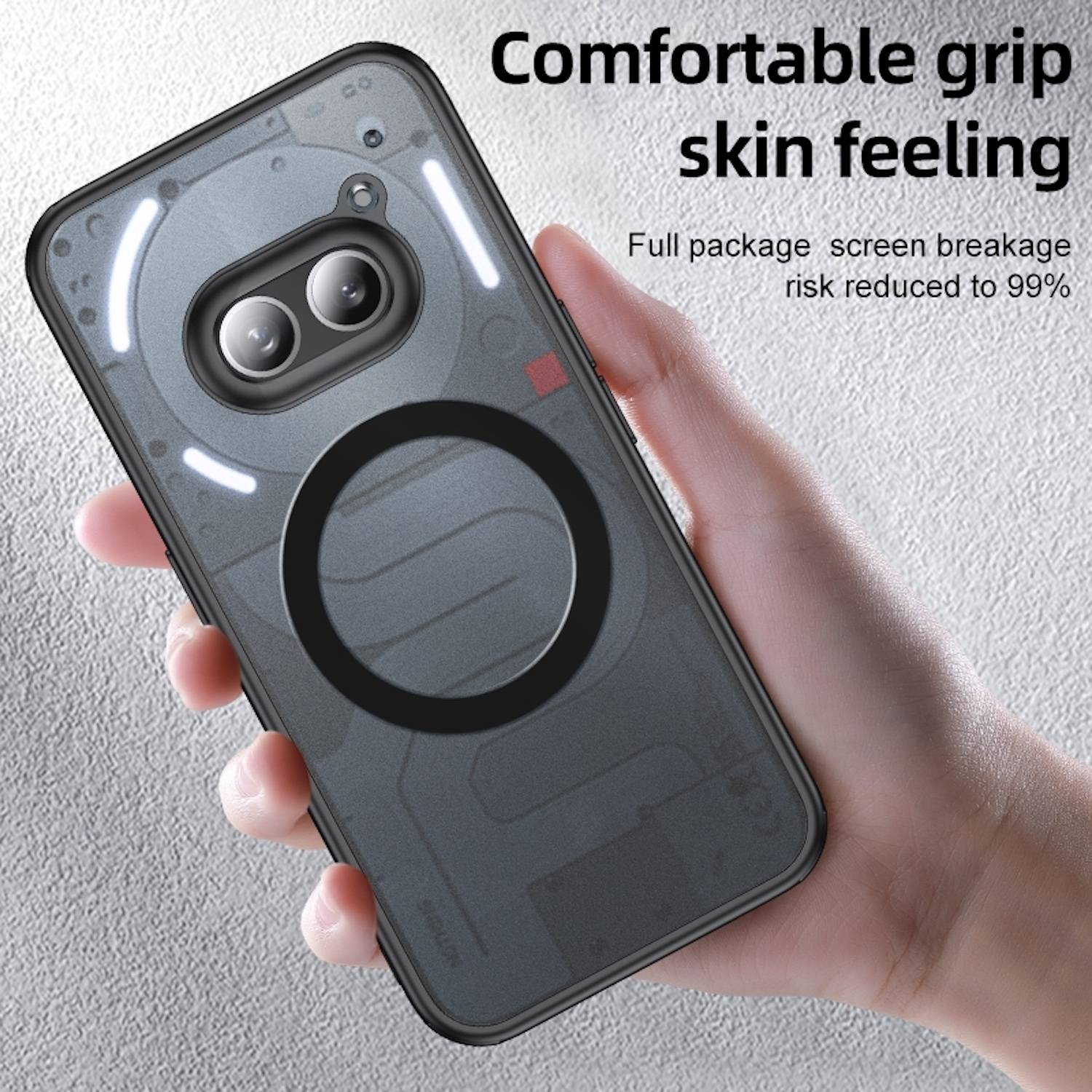 Für Nothing Phone 2a / Plus MagSafe Schock Clear TPU Hybrid PC Hülle