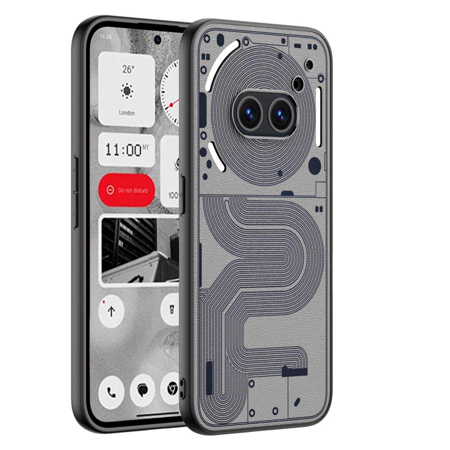 Für Nothing Phone 2a / Plus GKK Skin Feel Leder TPU Schutzhülle Grau