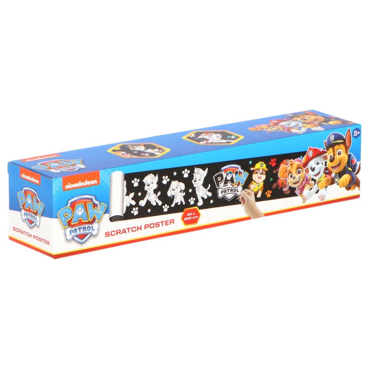 Paw Patrol Kratzbild 200 cm  Fantastisches Kratz-Poster für Kinder