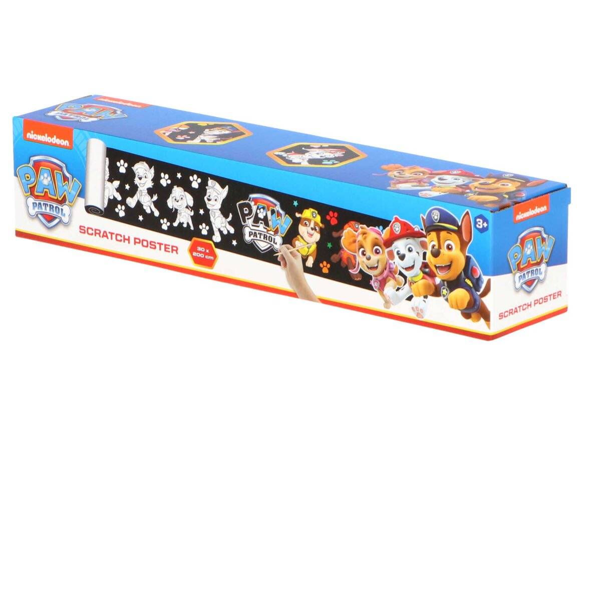 Paw Patrol Kratzbild 200 cm  Fantastisches Kratz-Poster für Kinder