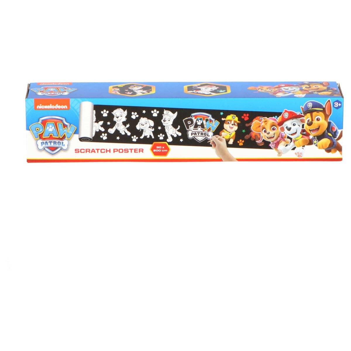 Paw Patrol Kratzbild 200 cm  Fantastisches Kratz-Poster für Kinder