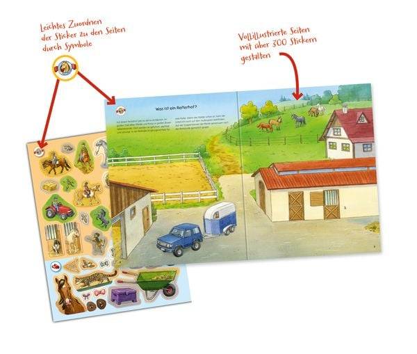 Wieso? Weshalb? Warum? Stickerheft: Pferde