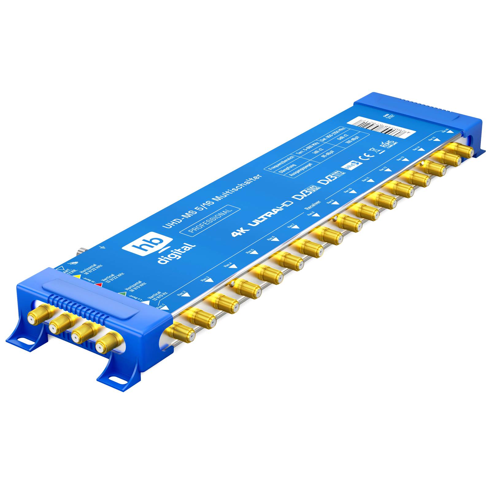 hb-digital Multischalter SAT UHD-MS 5/16 bis zu 16 Teilnehmer