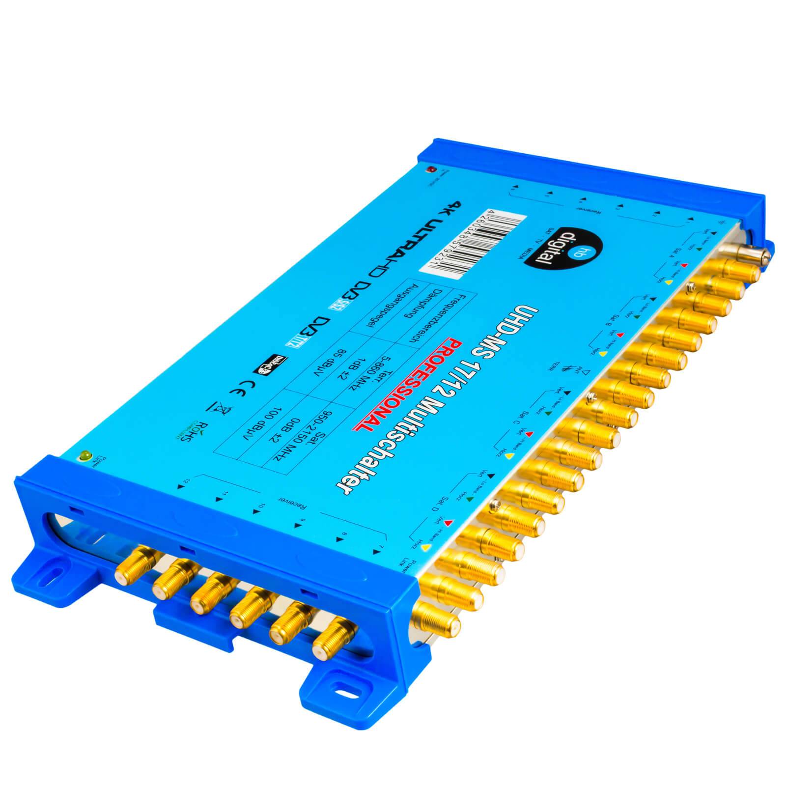 hb-digital Multischalter SAT UHD-MS 17/12 bis zu 12 Teilnehmer