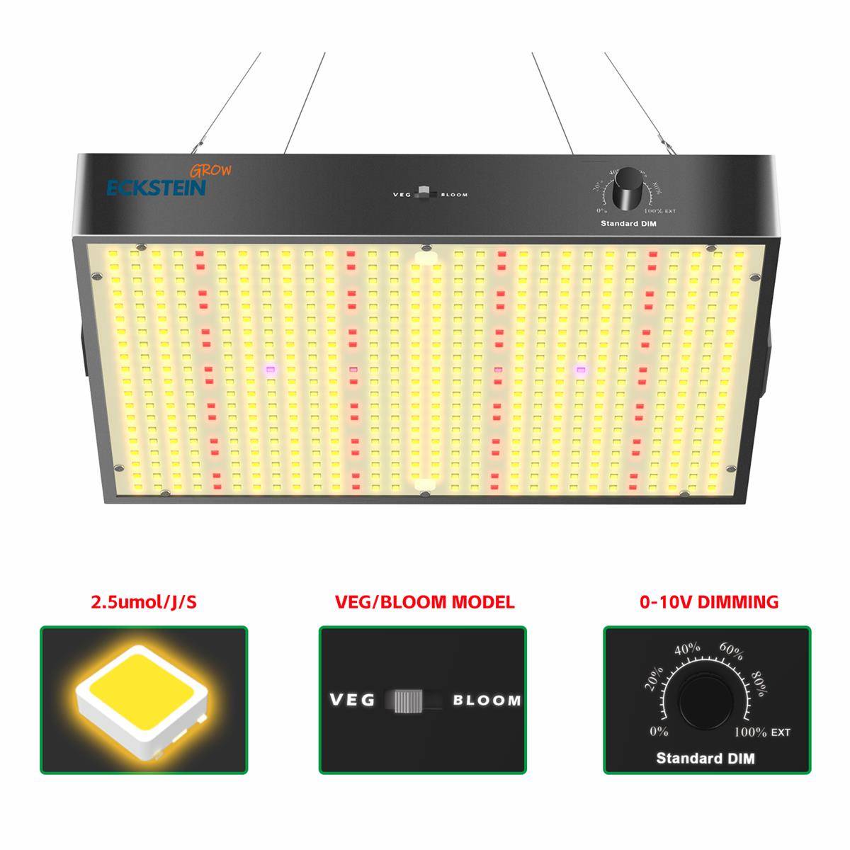 LED Pflanzenleuchte, PB1000W, Vollspektrum LED Wachsen Lichter Lampe,Pflanzenlicht,Indoor Hydroponics,Dimmable,Dual Mode