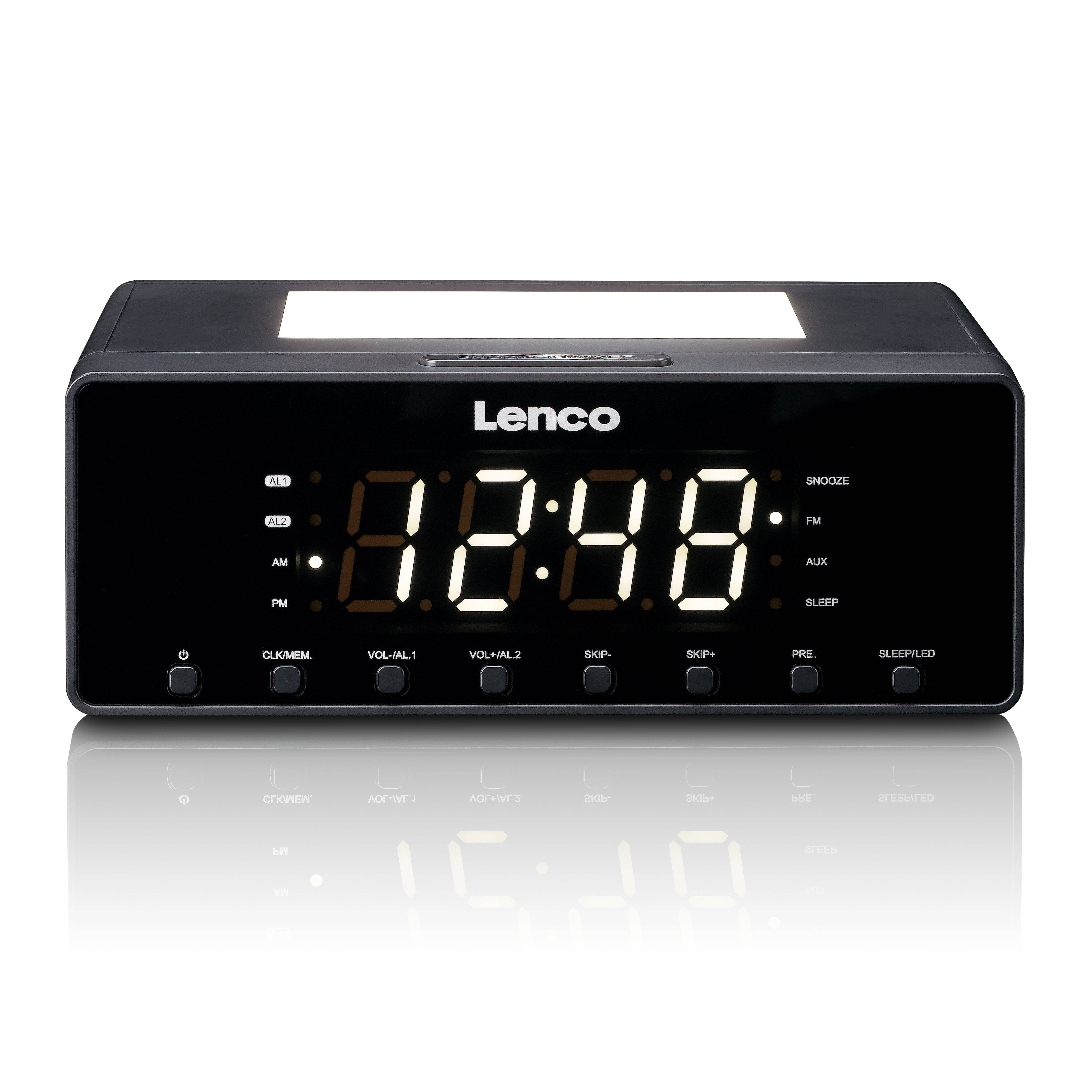 Der Lenco CR-540BK ist ein kompakter FM-Radiowecker mit einem 1,2-Zoll-LED-Display und einer Nachtlichtfunktion. Dieser stilvolle Wecker sorg