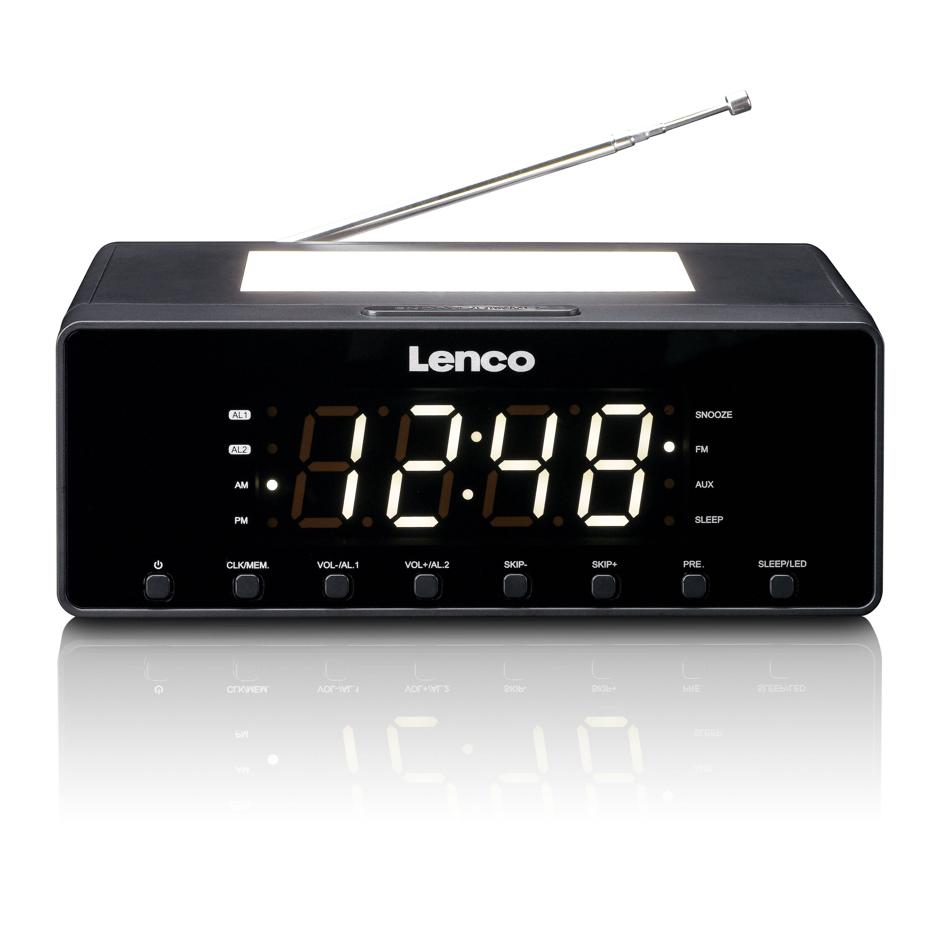 Der Lenco CR-540BK ist ein kompakter FM-Radiowecker mit einem 1,2-Zoll-LED-Display und einer Nachtlichtfunktion. Dieser stilvolle Wecker sorg