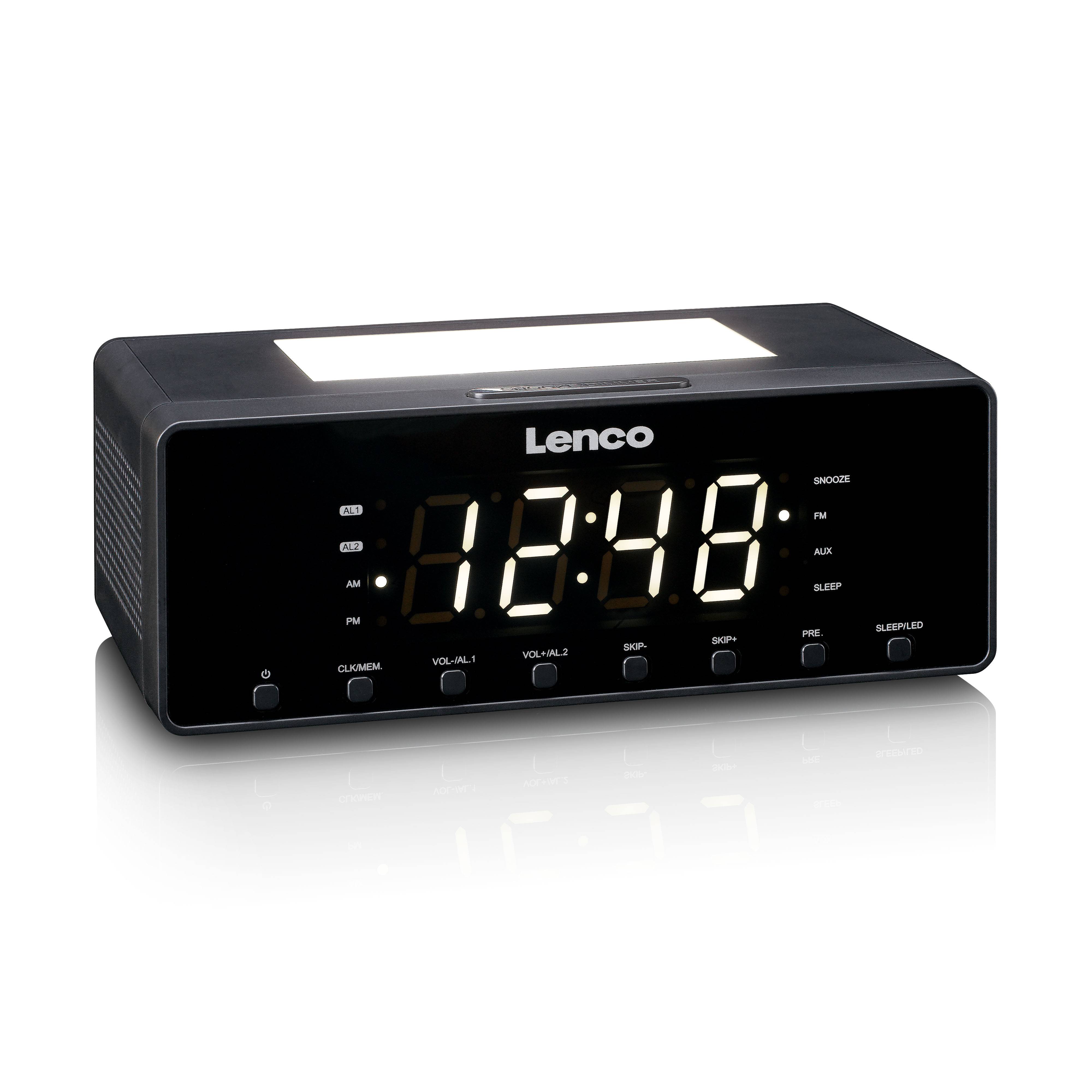 Der Lenco CR-540BK ist ein kompakter FM-Radiowecker mit einem 1,2-Zoll-LED-Display und einer Nachtlichtfunktion. Dieser stilvolle Wecker sorg