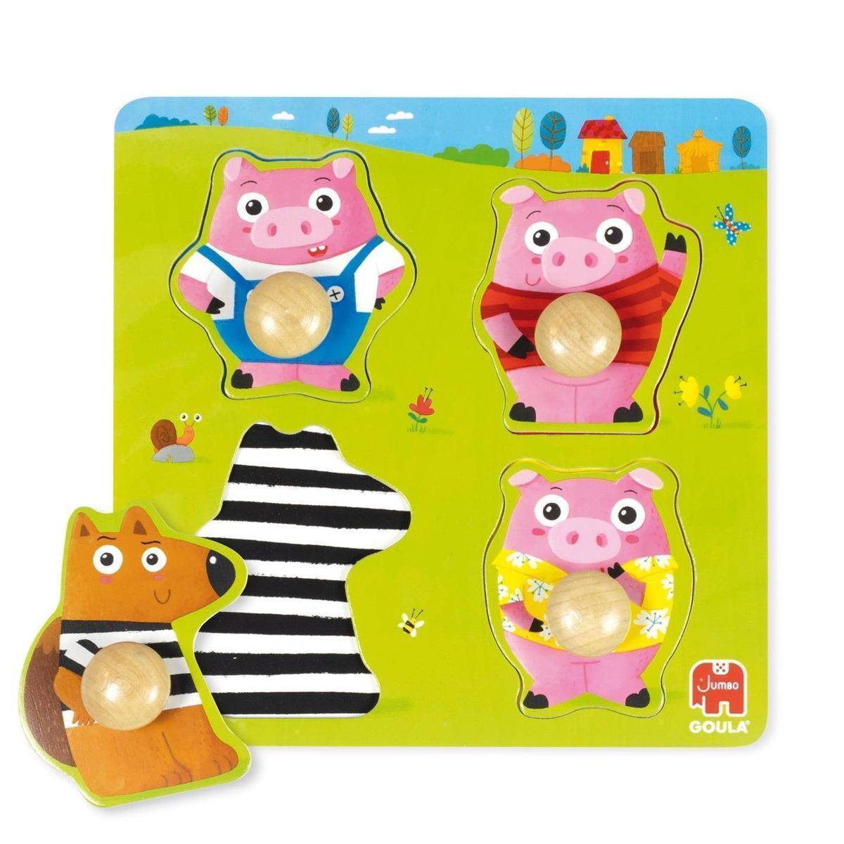 59452 - GOULA Die 3 kleinen Schweinchen-Puzzle